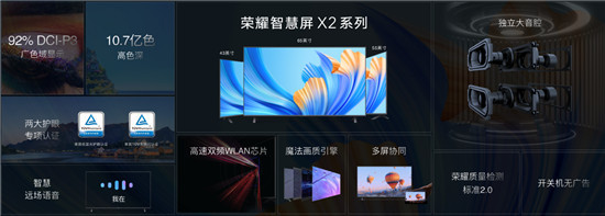 1799元起榮耀智慧屏X2系列發(fā)布,開(kāi)關(guān)機(jī)無(wú)廣告的高品質(zhì)大屏